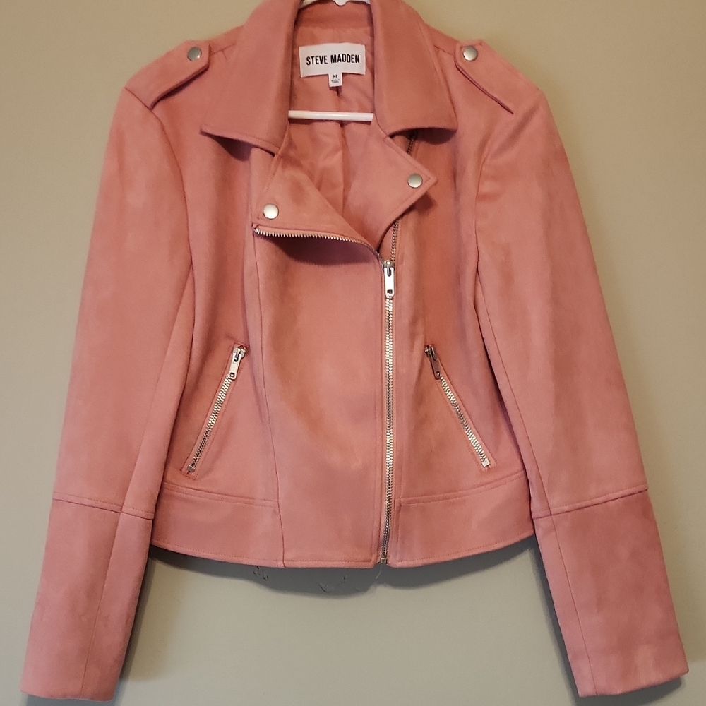 Steve Madden Pink Faux Suede Jacket